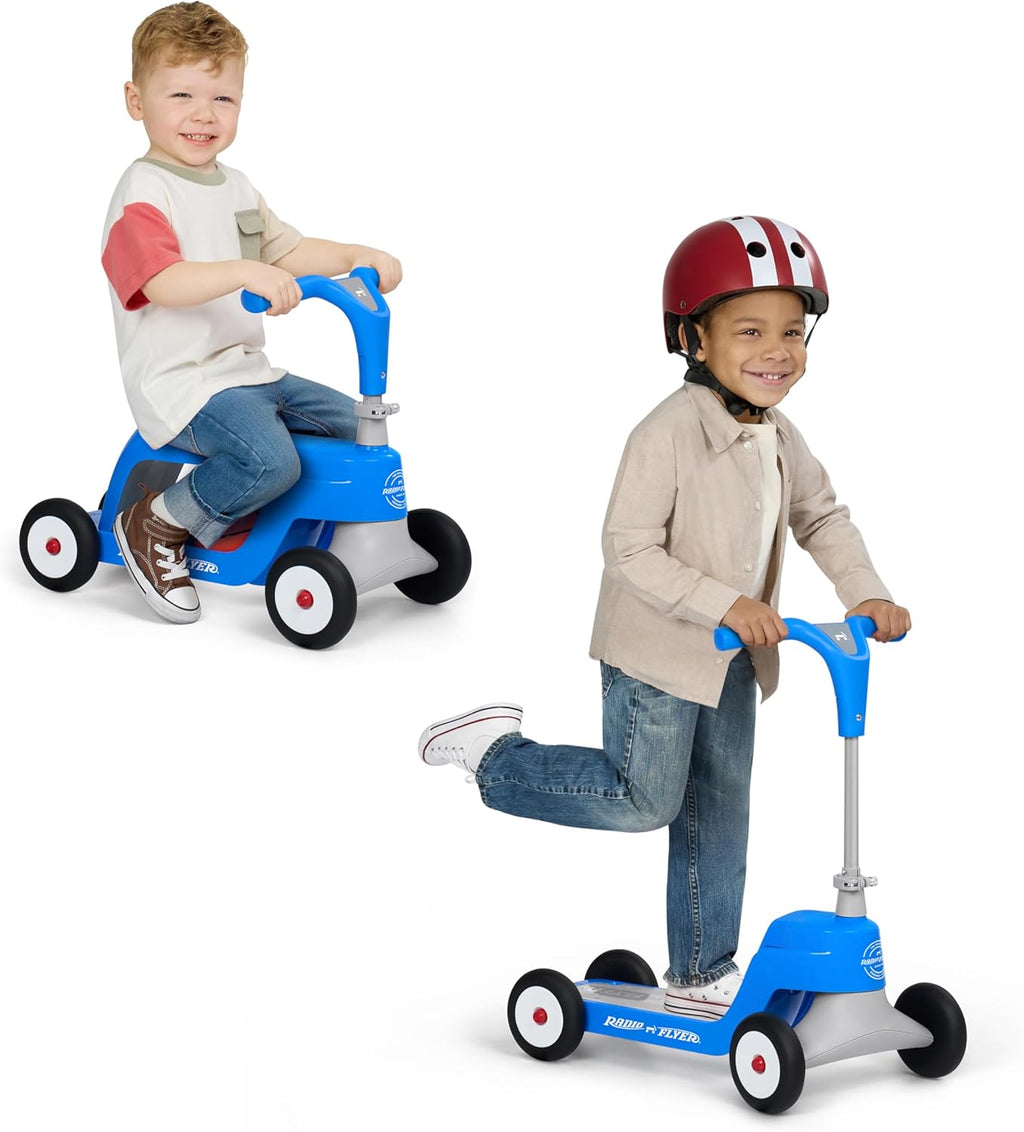 2-in-1 Toddler Ride-On Scooter