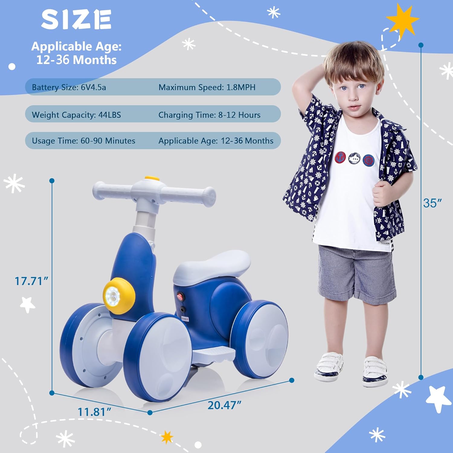 Electric Balance Bike for Toddlers (Ages 1–3) with Bubble Machine