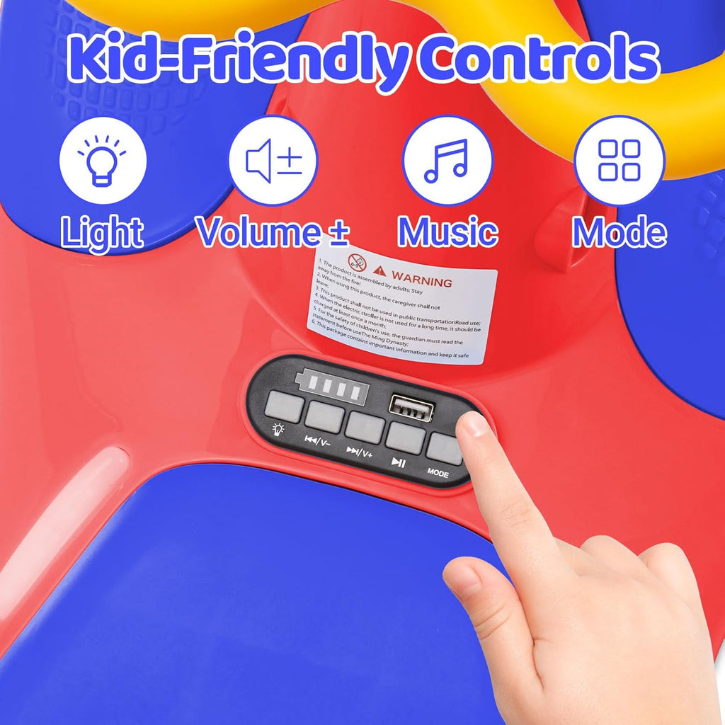 3-in-1 Electric Wiggle Car Ride-On Toy for Kids – 12V Drift Car with Music