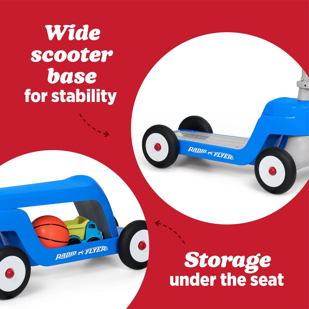 2-in-1 Toddler Ride-On Scooter