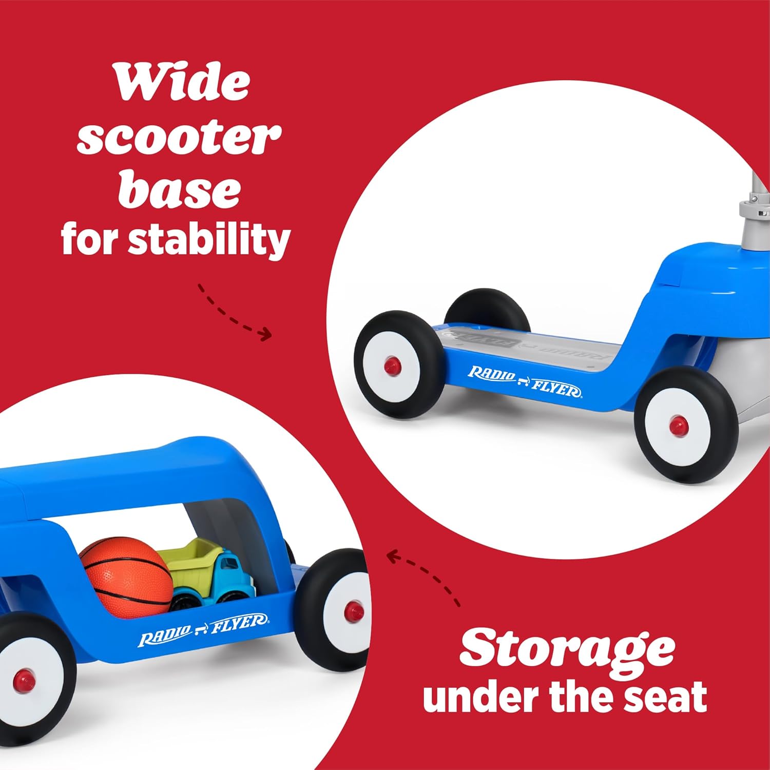 2-in-1 Toddler Ride-On Scooter