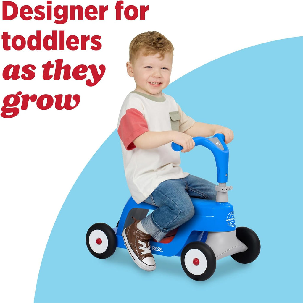 2-in-1 Toddler Ride-On Scooter