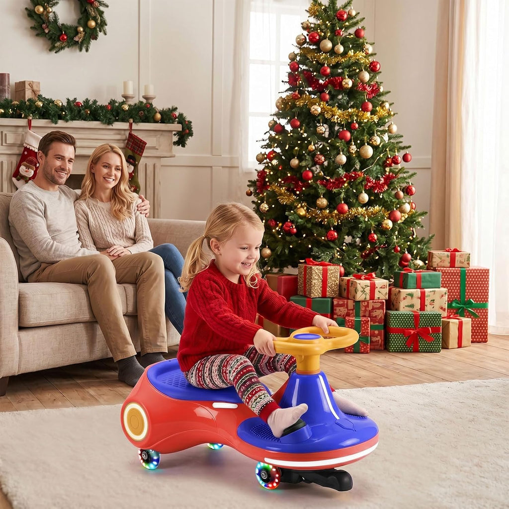 3-in-1 Electric Wiggle Car Ride-On Toy for Kids – 12V Drift Car with Music