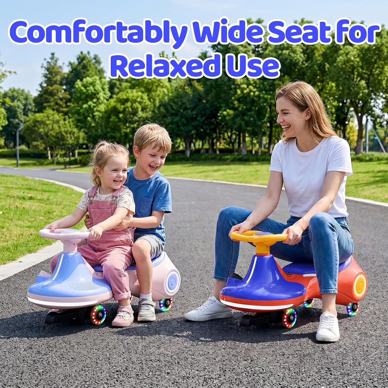 3-in-1 Electric Wiggle Car Ride-On Toy for Kids – 12V Drift Car with Music